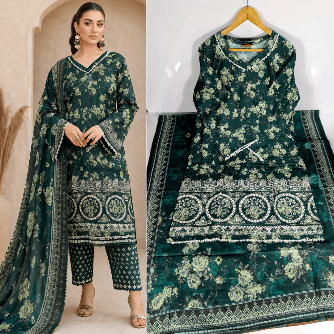 Breeza Embroidered 3PC Ready to wear Design No- 6001 - PK
