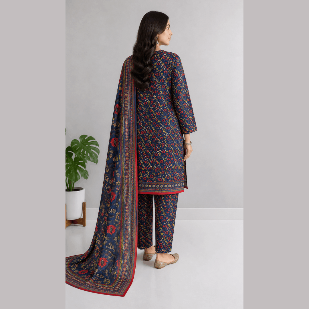 Breeza Digital Printed 3PC Ready to Wear Design No- 7515 -PK