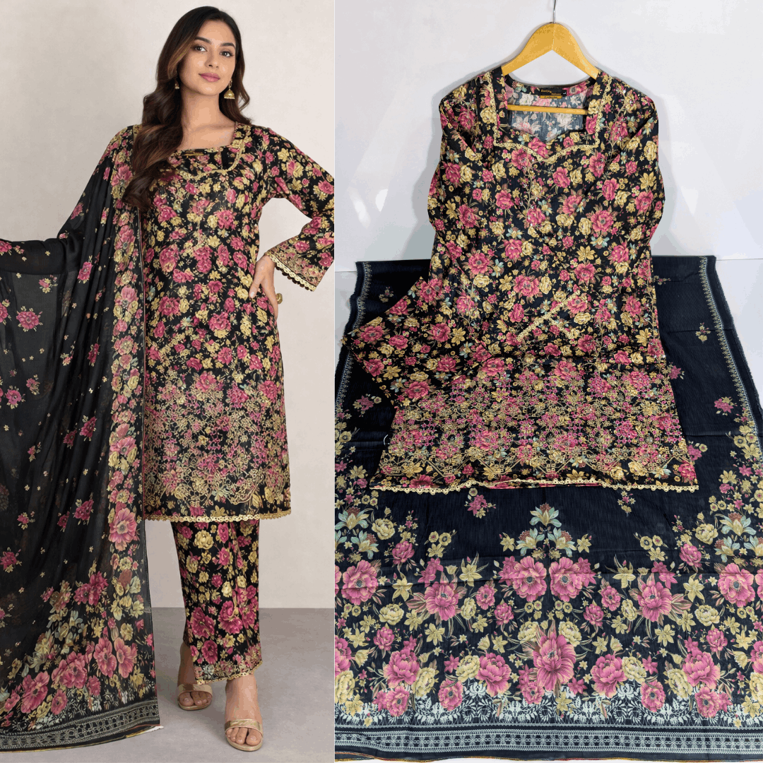 Breeza Embroidered 3PC Ready to wear Design No- 6006 - PK