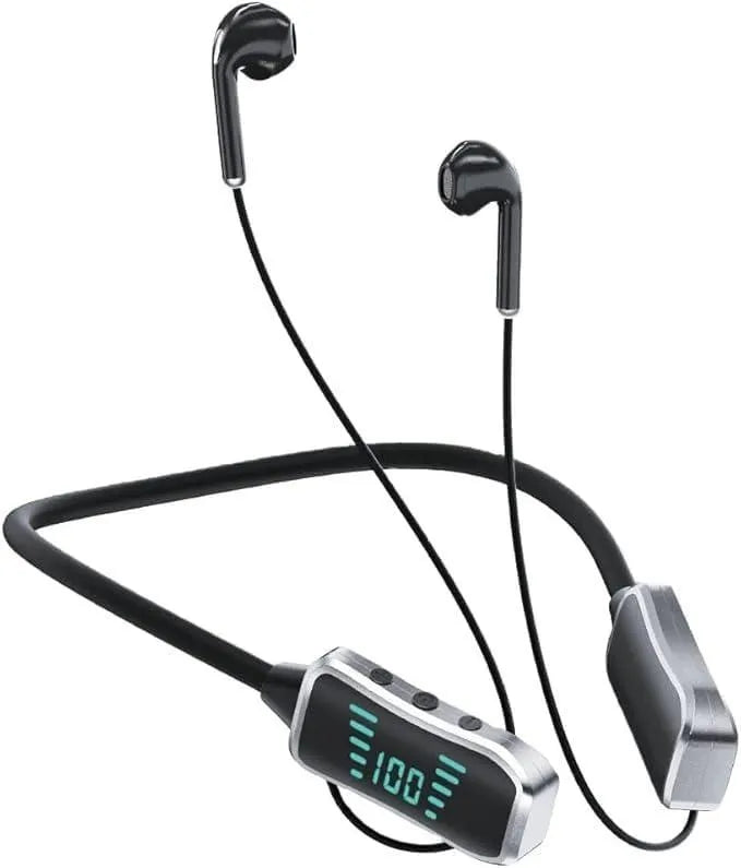 Bluetooth Headset with Digital Display & IPX4 Protection