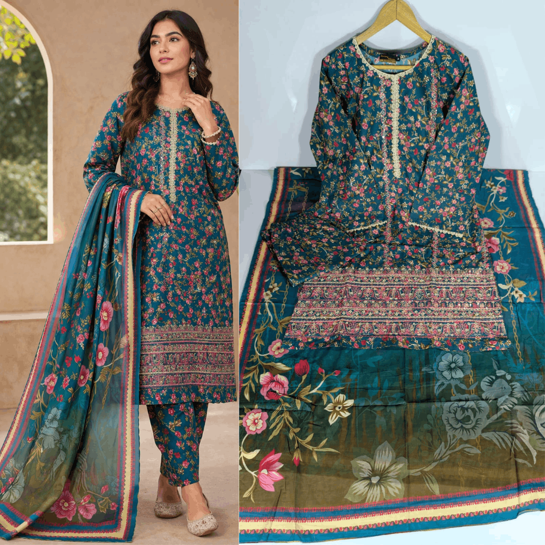 Breeza Embroidered 3PC Ready to wear Design No- 6002