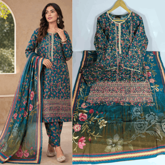 Breeza Embroidered 3PC Ready to wear Design No- 6002