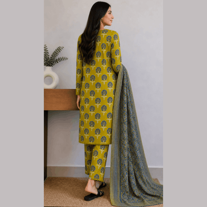 Breeza Digital Printed 3PC Ready to Wear Design No- 7505 - PK