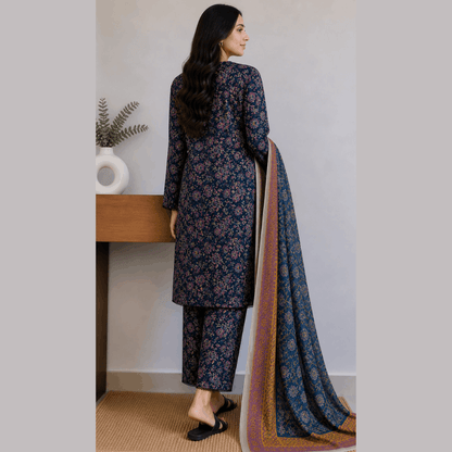 Breeza Digital Printed 3PC Ready to Wear Design No- 7507 - PK