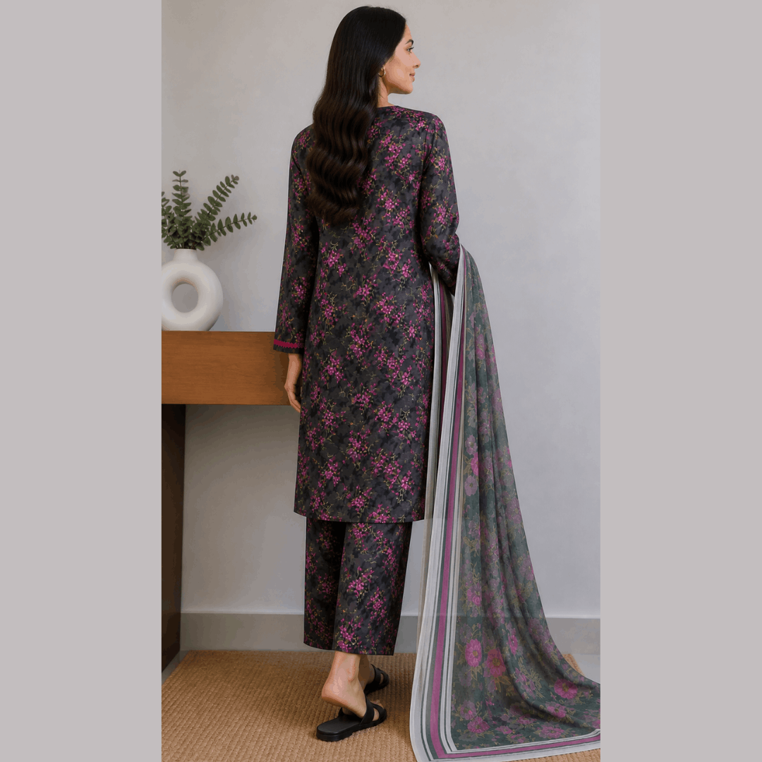 Breeza Digital Printed 3PC Ready to Wear Design No- 7508 - PK