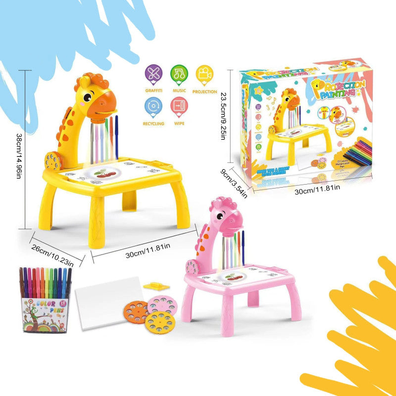Kids LED Projector Drawing Table with Projection Board