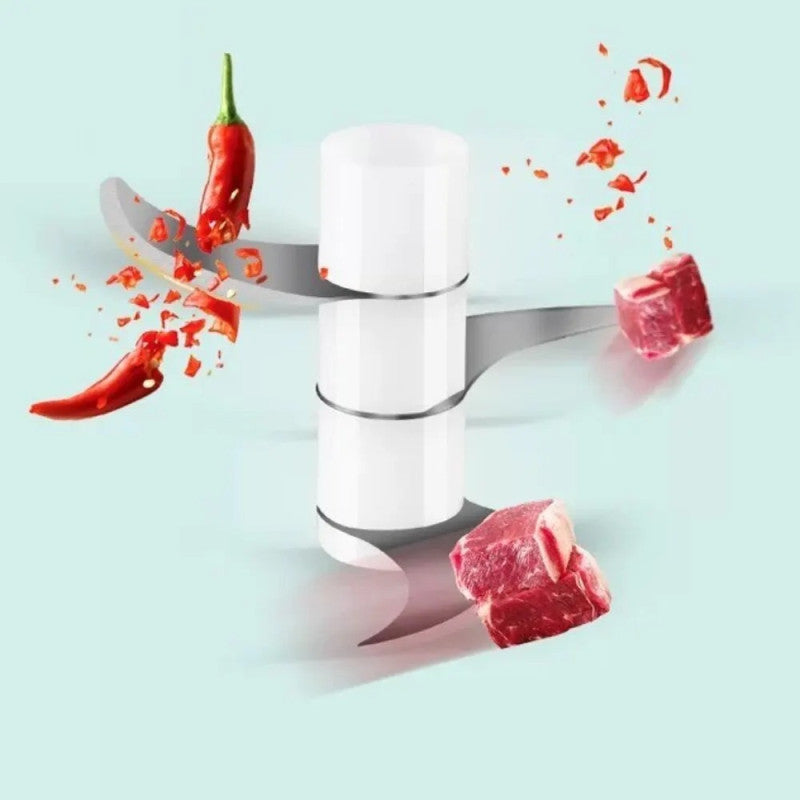 Rechargeable Mini Electric Chopper – Stainless Steel Blades, Easy One Touch Operation,