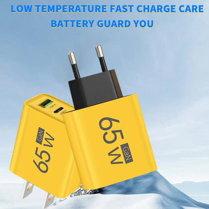 65W A+C SUPER VOOC GREY SHO CHARGER Yellow