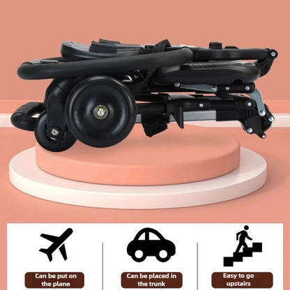 Baby Stroller, Foldable Four-Wheeled Child Stroller, Lightly and Easily Foldable