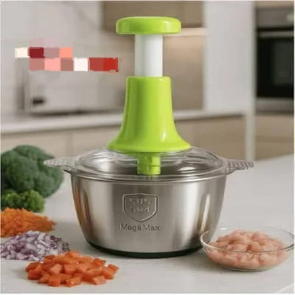 Manual Stainless Steel Multifunctional 2L Hand Push Chopper