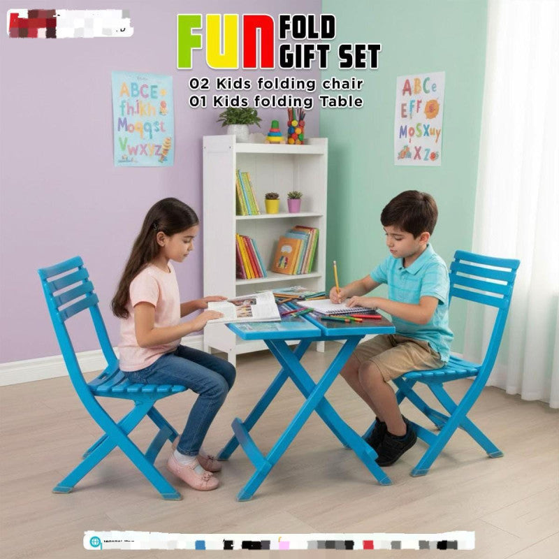 Fun fold gift set Study Table - 2 PCs Chair - Foldable Table