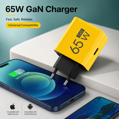 65W A+C SUPER VOOC GREY SHO CHARGER Yellow