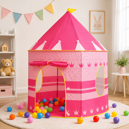 Kids Tent Toy Princess Playhouse - Toddler Play House Pink And Blue Castle for Kid Children