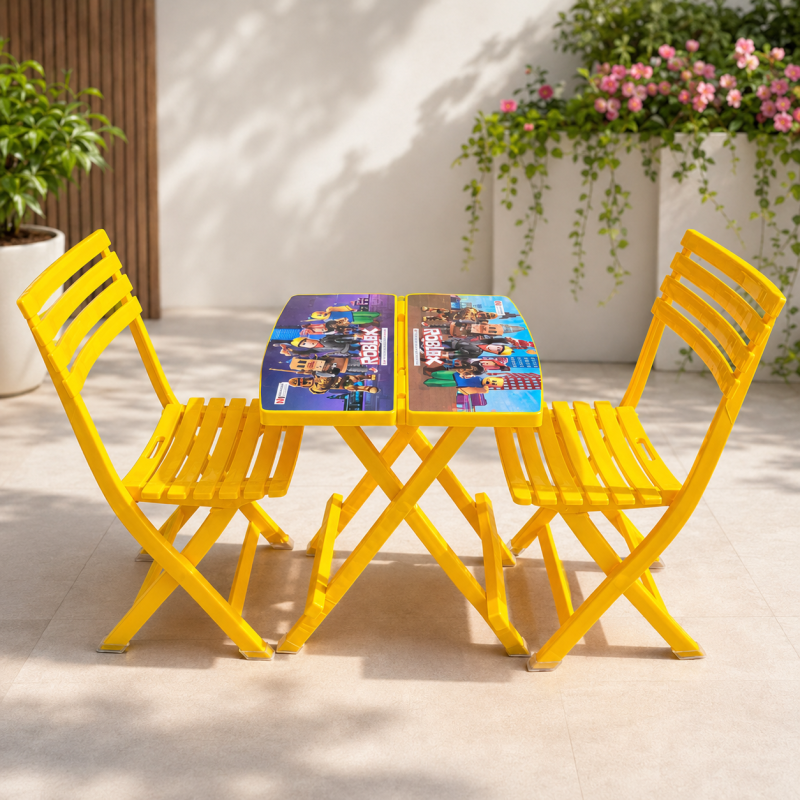 Fun fold gift set Study Table - 2 PCs Chair - Foldable Table