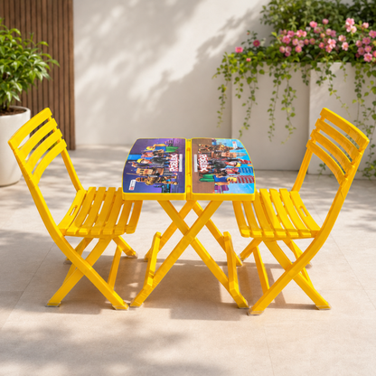 Fun fold gift set Study Table - 2 PCs Chair - Foldable Table