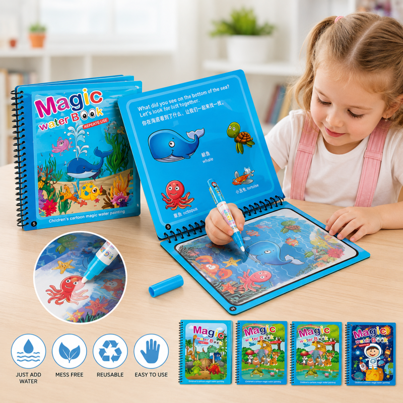 Magic Water Quick Dry Book Water Coloring Book