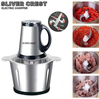 Meat Grinder Chopper ,Electric Stainless Steel 2L or 3L Capacity
