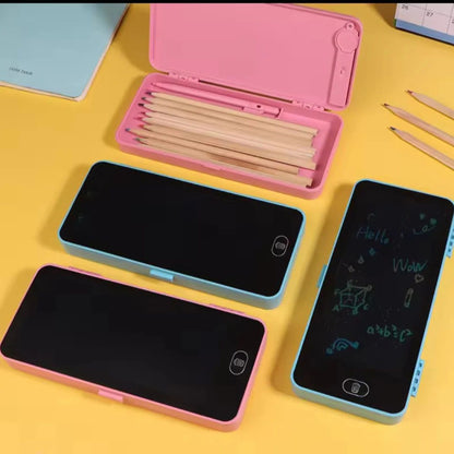 Pencil Box with Multi color Kids Writing Tablet (Random Colours)