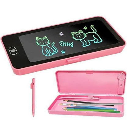 Pencil Box with Multi color Kids Writing Tablet (Random Colours)