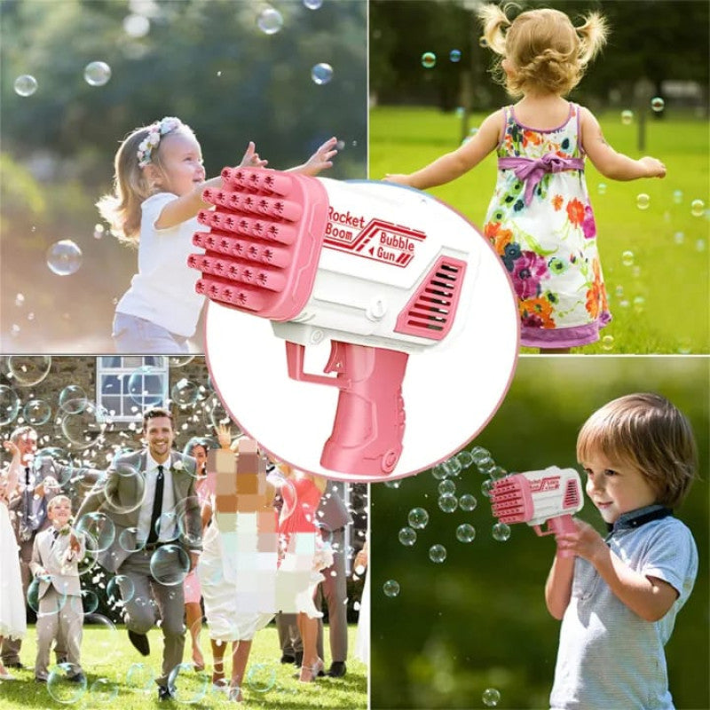 Bubble Machine for Kids, 32 Hole Rocket Boom