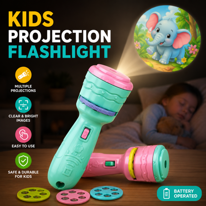 Mini Projector for Kids Flashlight Torch | Kids Projection Light Toy