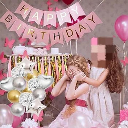 14 Pcs Confetti Decorative Party Balloons Set (Star - Heart)