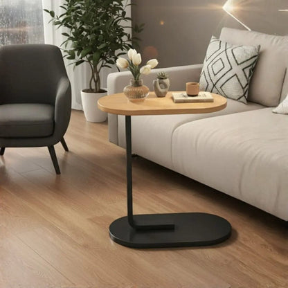 Oval Shaped 'C' Shaped Sofa Side Table Laptop Table Coffee Table
