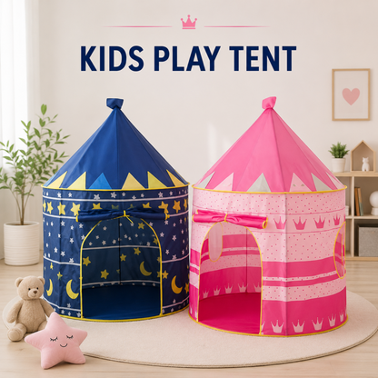 Kids Tent Toy Princess Playhouse - Toddler Play House Pink And Blue Castle for Kid Children