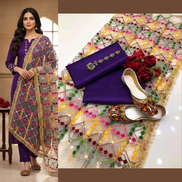 Full Heavy Embroidered Gift Pack with Shoes Free D-jamni