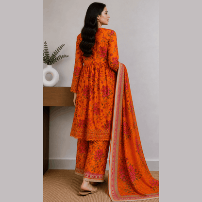 Breeza Digital Printed 3PC Ready to Wear Design No- 7511 - PK