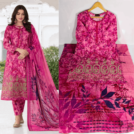 Breeza Embroidered 3PC Ready to wear Design No- 6004 - PK