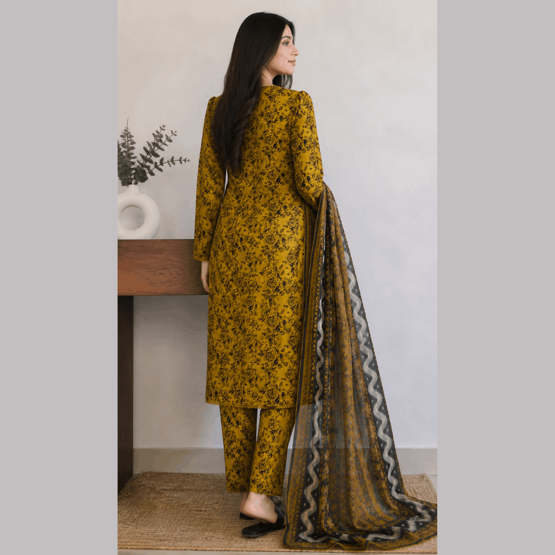 Breeza Digital Printed 3PC Ready to Wear Design No- 7501 - PK