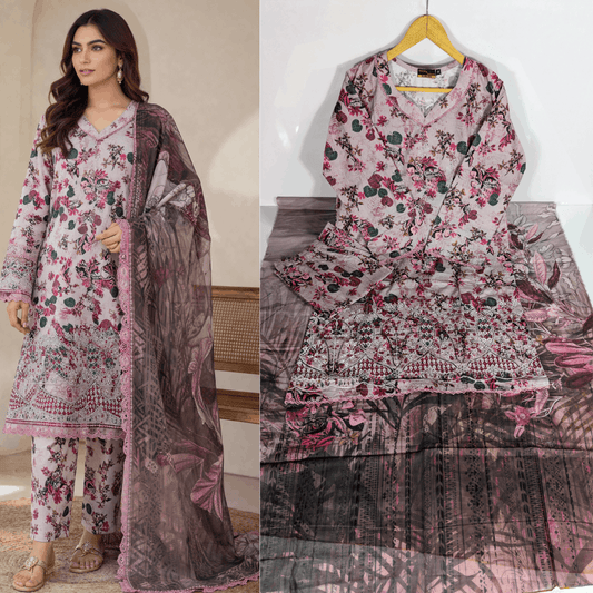 Breeza Embroidered 3PC Ready to wear Design No- 6008