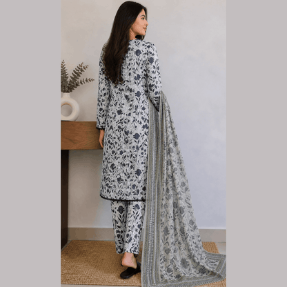 Breeza Digital Printed 3PC Ready to Wear Design No- 7502 - PK