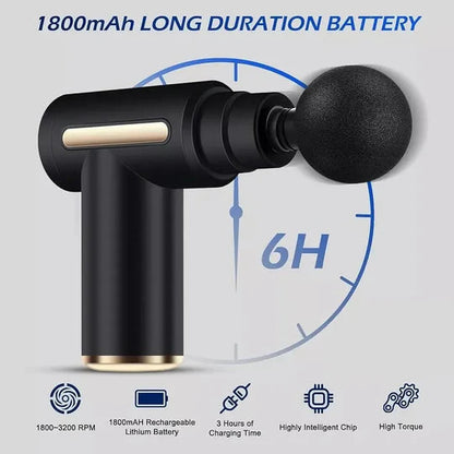 Massage Gun – Portable Deep Tissue Percussion Massager with 6 Speeds