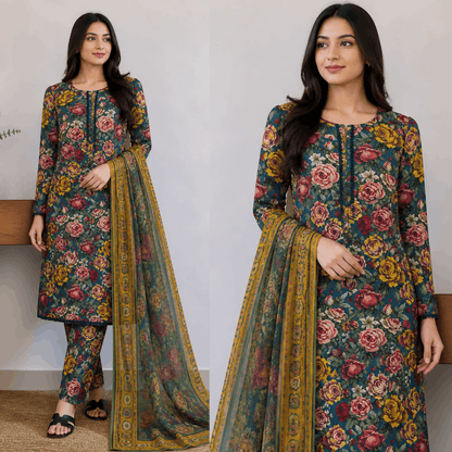 Breeza Digital Printed 3PC Ready to Wear Design No- 7503 - PK