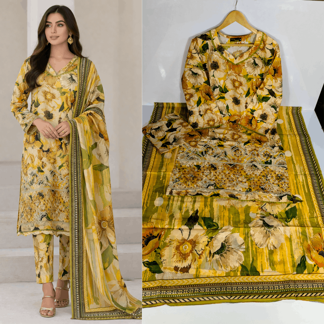 Breeza Embroidered 3PC Ready to wear Design No- 6009 - PK