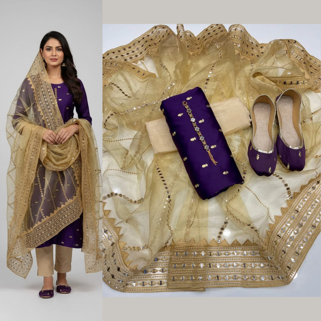 Unstich Full Heavy Embroidered Skin Purple