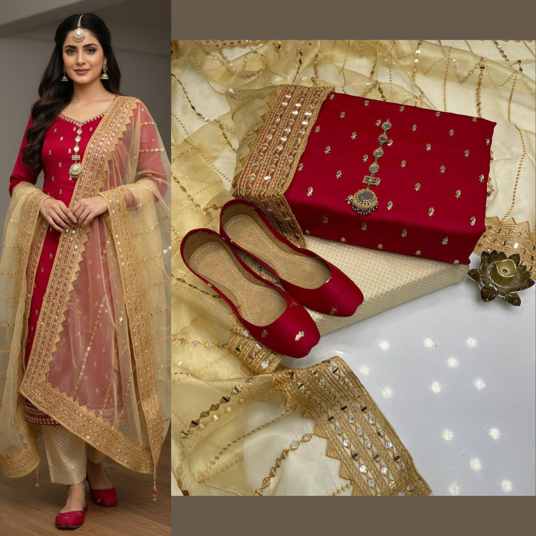 Unstich Full Heavy Embroidered Skin RED