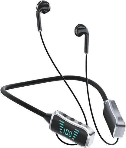 Bluetooth Headset with Digital Display & IPX4 Protection