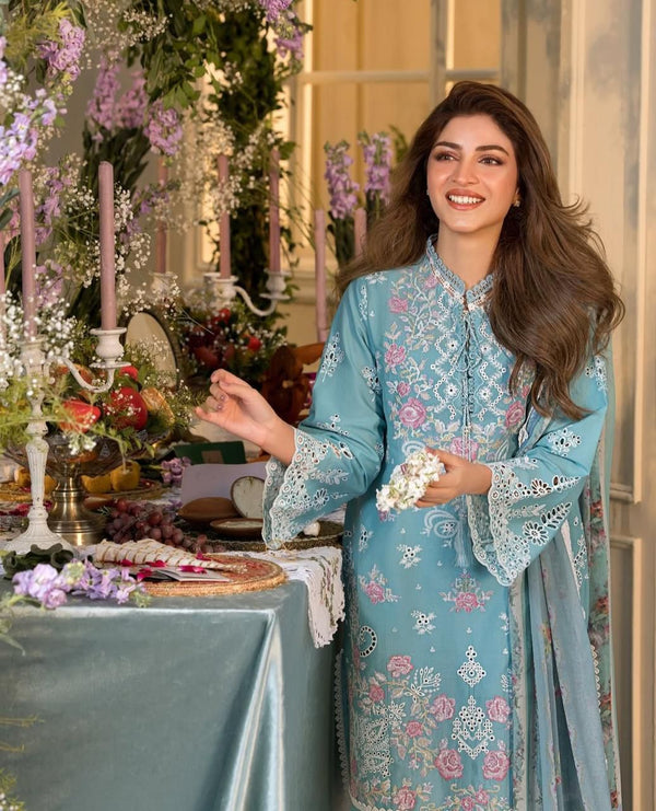 SOBAI NAZIR HEAVY EMBROIDERED LAWN D-7