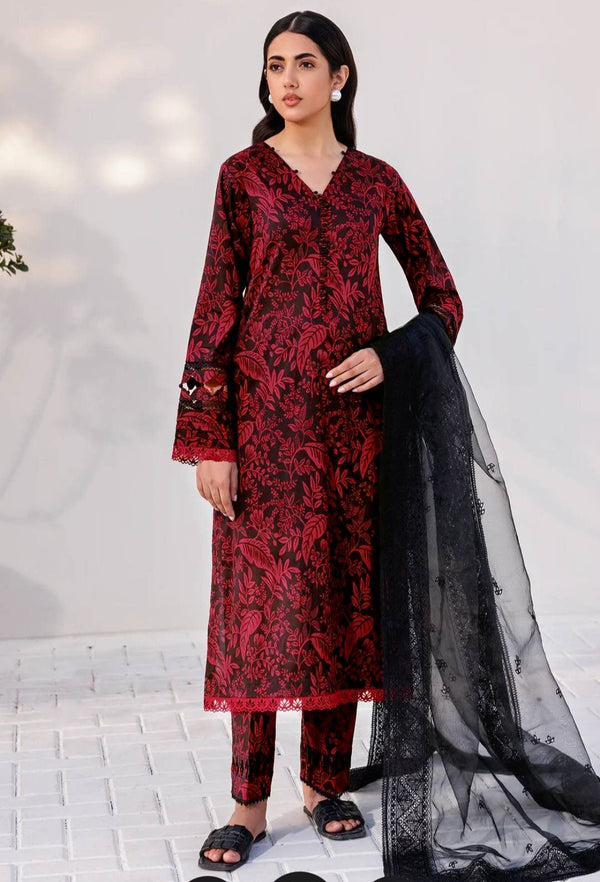 IZNIKE HEAVY EMBROIDERED LAWN D-12